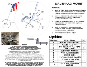 FLAG MOUNT - G3-4 TOWERS  |  MALIBU