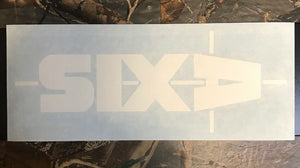AXIS WHITE VINYL STICKER - UV RESISTANT - 3 3/8" x 9"  |  AXIS